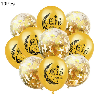 Eid Mubarak Letter Foil Balloons Ramadan Kareem Decorations